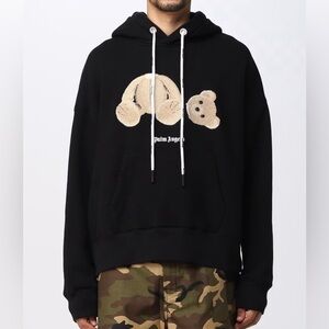 Men Or Women Palm Angels Bear Hoodie Black